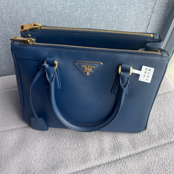 Prada Navy Blue Leather Satchel - Picture 10 of 10